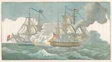 Load image into Gallery viewer, Unattributed  “Constitution and Guerriere in Close Engagement.”  From Horace Kimball’s &quot;American Naval Battles…&quot;
