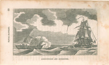Load image into Gallery viewer, Unattributed  “Constitution and Guerriere.”  From Horace Kimball’s &quot;American Naval Battles…&quot;
