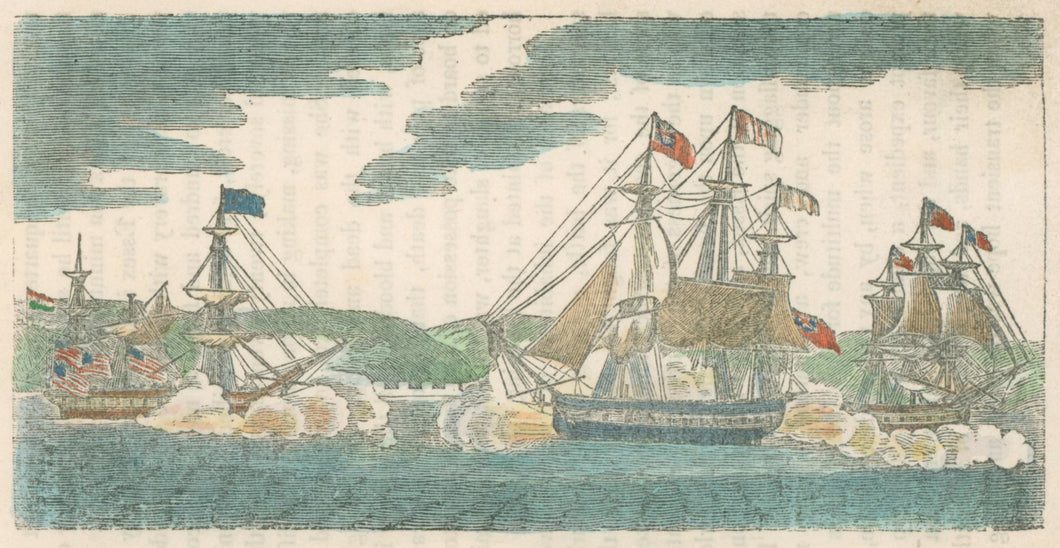 Unattributed  “Essex and the British Frigates in the Harbour of Valparaiso.”  From Horace Kimball’s 
