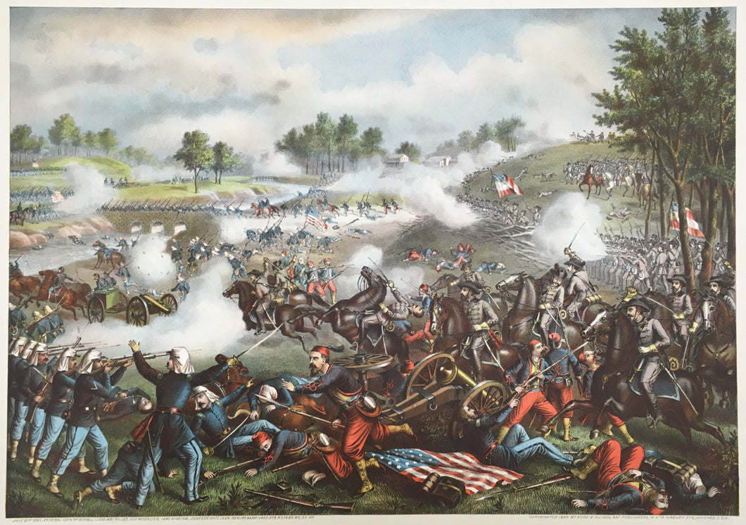 Kurz & Allison “Battle of Bull Run”  [1st battle, 1861]