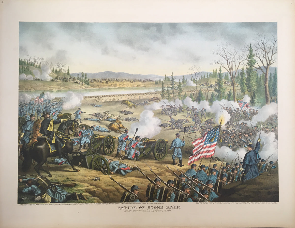 Kurz & Allison “Battle of Stone River. Near Murfreesborough, Tenn ...