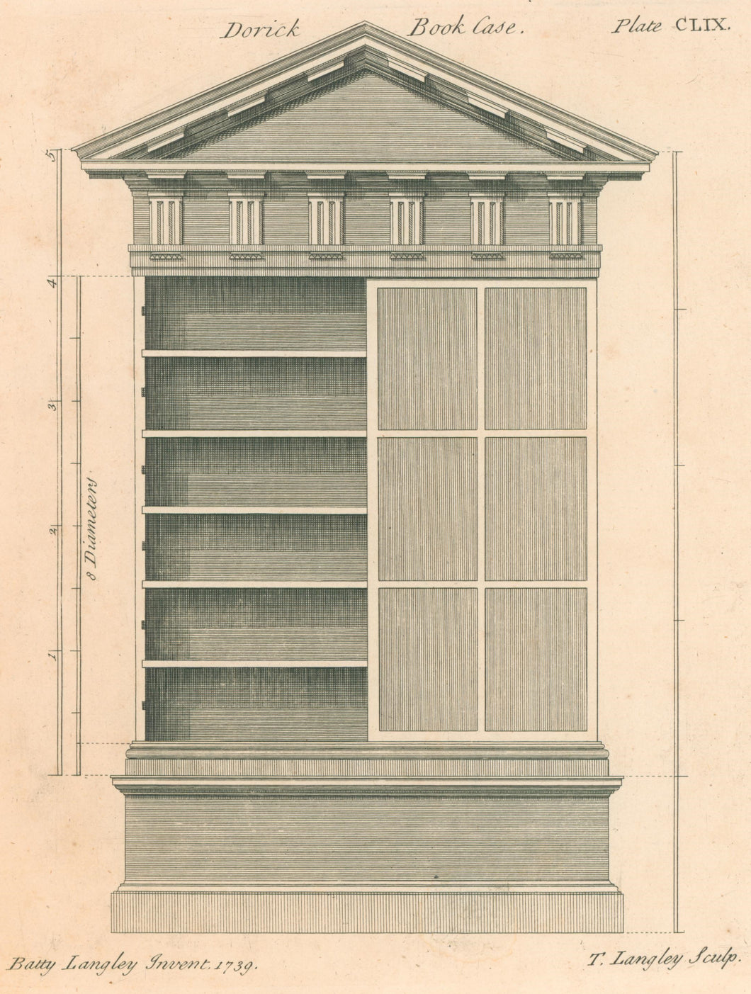 Langley, Batty Plate CLIX “Dorick Book Case”