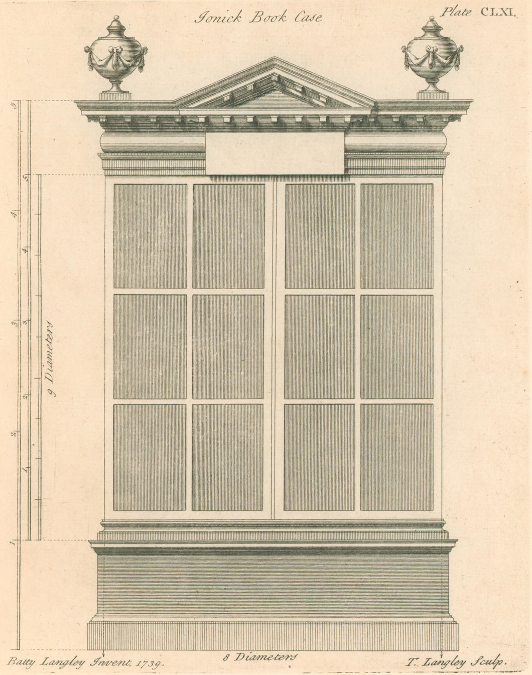 Langley, Batty Plate CLXI “Ionick Book Case”