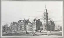 Load image into Gallery viewer, Brown, Samuel J.  “Latin and English High School Buildings, Boston, Mass”  [façade and floor plan].
