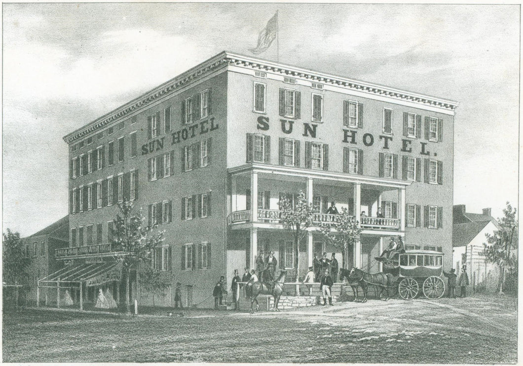Unattributed after an ambrotype by H.P. Osborn.  “Sun Hotel, Bethlehem, PA