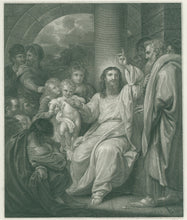 Load image into Gallery viewer, West, Benjamin “Of Such is the Kingdom of Heaven.” From Thomas Macklin’s &quot;Holy Bible&quot;
