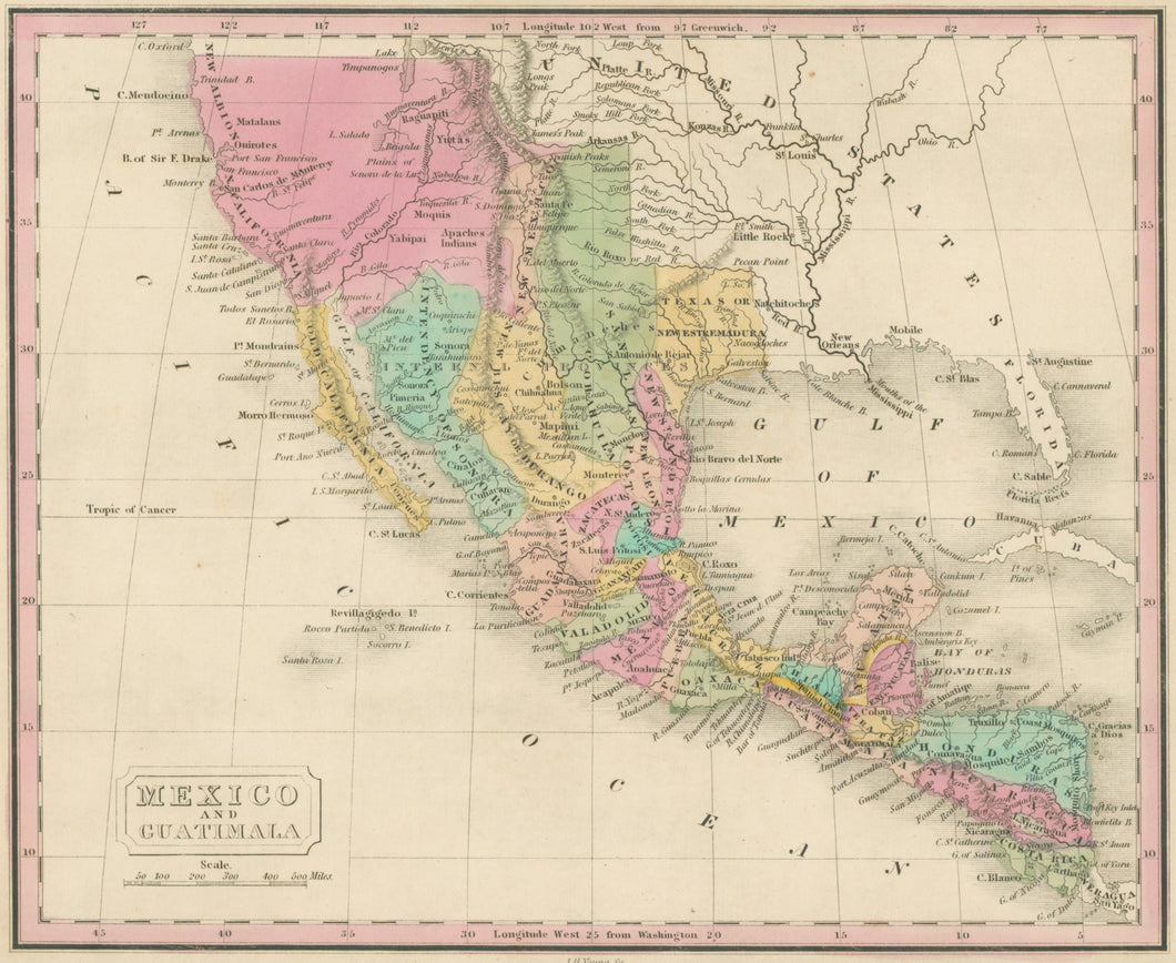 Malte-Brun, Conrad “Mexico and Guatimala”  [American Southwest & West]