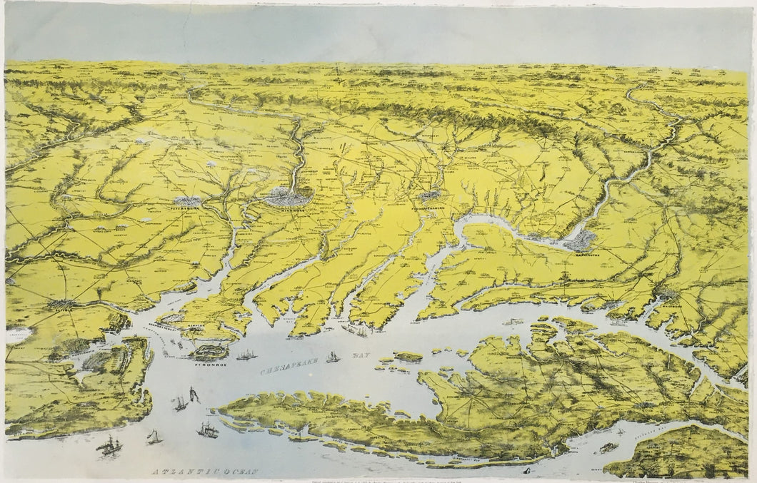 Bachman, John  “Bird’s Eye View of Virginia, Maryland, Delaware and the District of Columbia”