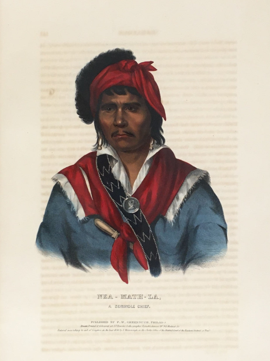 King, Charles Bird “Nea-Mathla. A Seminole Chief”