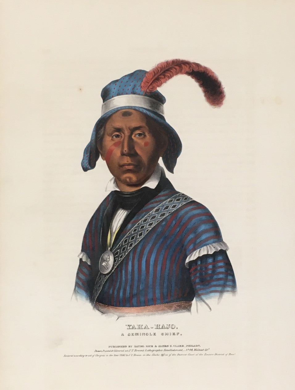 King, Charles Bird “Yaha-Hajo. A Seminole Chief”