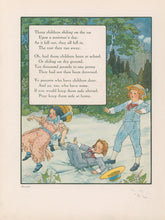 Load image into Gallery viewer, Richardson, Frederick &quot;Three Children Sliding on the Ice&quot; From Eulalie Osgood Grover&#39;s Mother Goose
