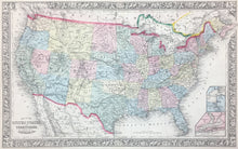 Load image into Gallery viewer, Mitchell Jr., S.A. &quot;Map Of The United States, and Territories. Together With Canada &amp;c.&quot;
