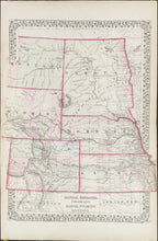 Load image into Gallery viewer, Mitchell, S. Augustus  “County Map of Kansas, Nebraska, Colorado, Dakota, Wyoming, Montana”
