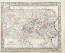 Load image into Gallery viewer, Gamble, W.H.  &quot;County Map of the State of Pennsylvania&quot;
