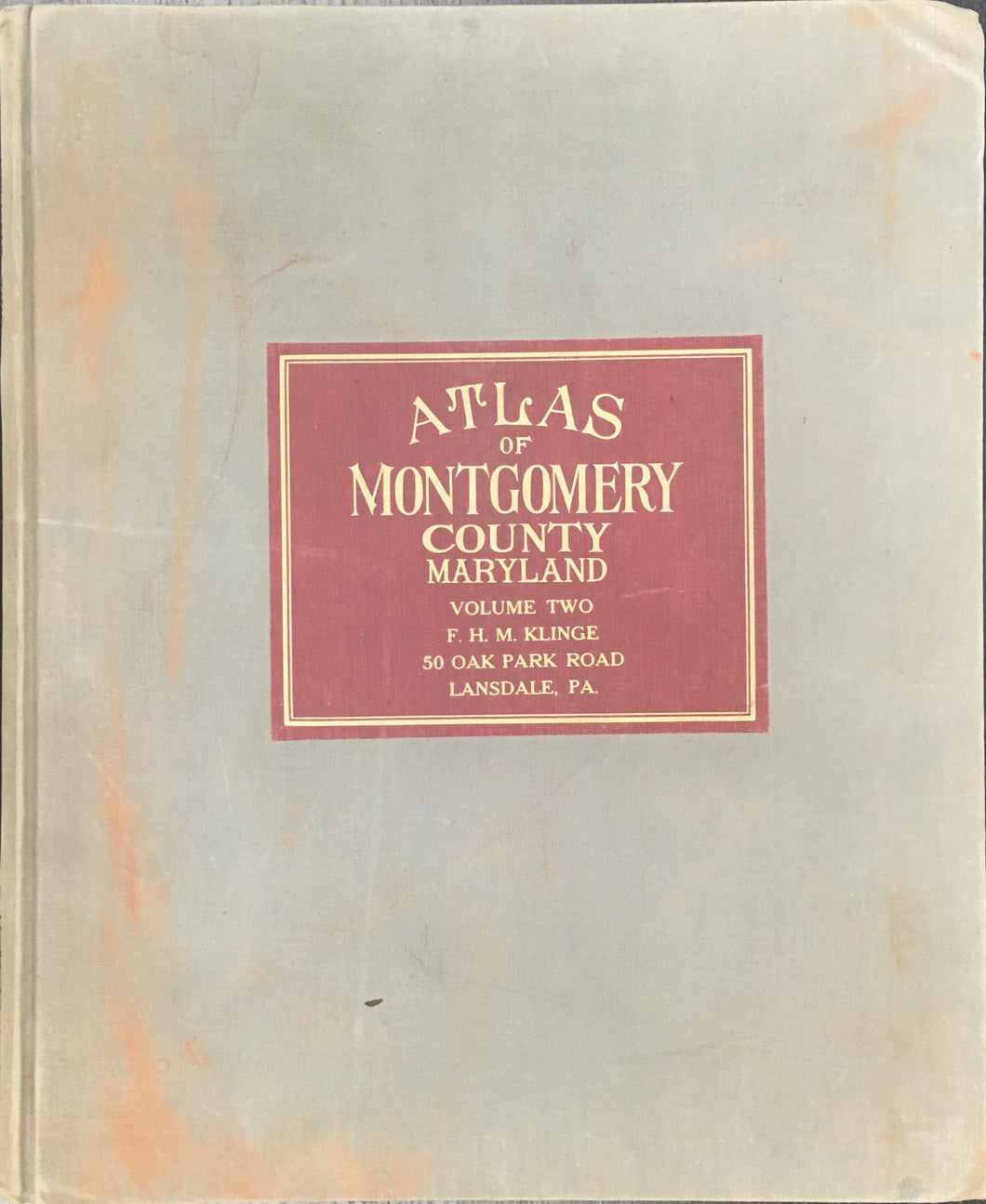 Atlas of Montgomery County, Maryland.  Volume 2.  [Bethesda west to Boswell].  1959
