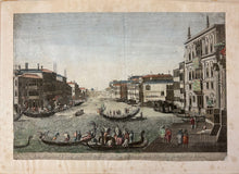 Load image into Gallery viewer, Unattributed  &quot;Vue du Grand Canal, du Palais Balbori, du Pont Rialto, et de la Fête des Gondoles a Venise.
