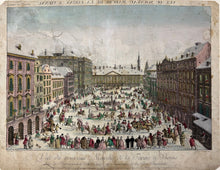 Load image into Gallery viewer, d&#39;Erl, J. D. F.  &quot;Vue du Nouveau Marché de la Farine a Vienne avec la Representation d&#39;une Course en Traineaux de la Cour Imperiale&quot;  [Vienna]
