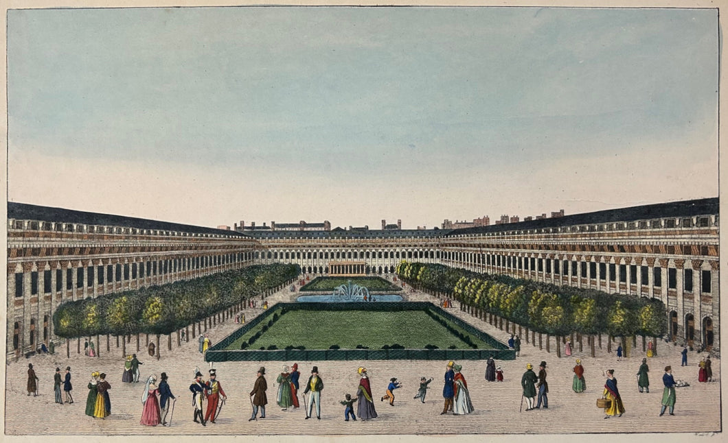 Unattributed  “Das Palais Royal in Paris”  [The Palais-Royal, Rue Saint-Honoré]