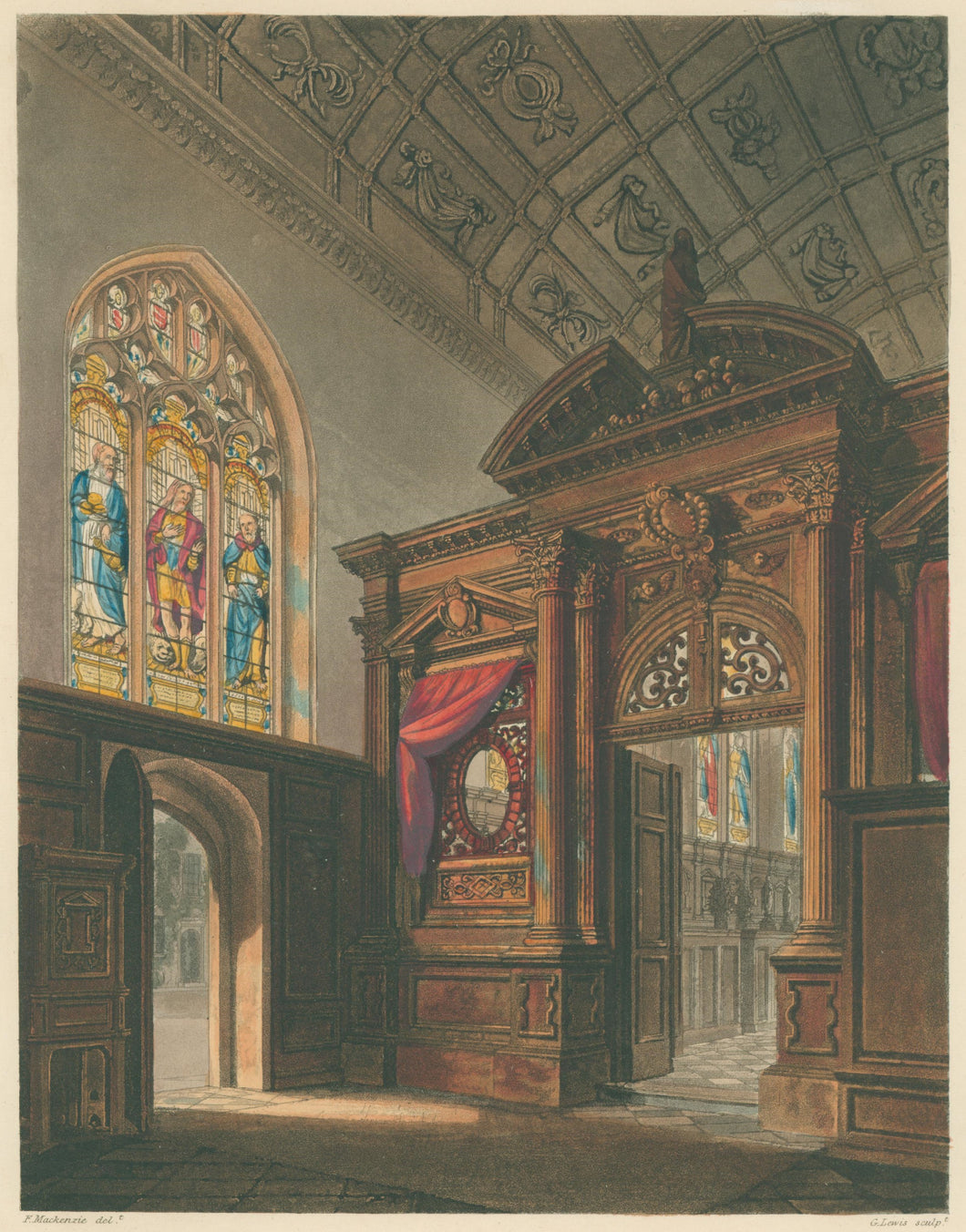 Mackenzie, F.  “Chapel of Lincoln College. from the Ante Chapel”