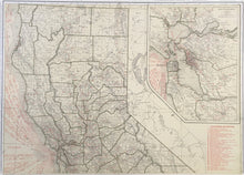 Load image into Gallery viewer, Rand McNally &quot;Standard Map of California&quot; (Northern)
