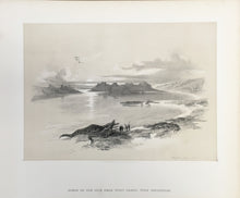 Load image into Gallery viewer, Roberts, David &quot;Wady Dabod -- Nubia: Scene on the Nile near Wady Dabod&quot; From &quot;Views in the Holy Land, Syria, Idumea, Arabia, Egypt and Nubia&quot;
