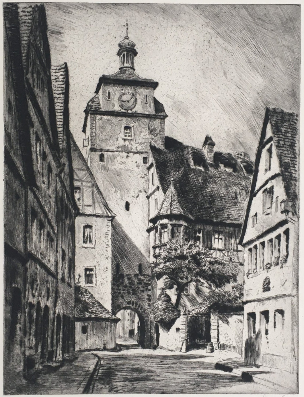 Unknown artist  [Weisser Turm or White Tower, Rothenburg, Germany]