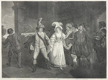 Load image into Gallery viewer, Wheatley, Francis Plate 31. “Taming of the Shrew, Act III, Scene ii. Baptista’s house. Petrucio, Katherine, Bianca, &amp;c&quot;
