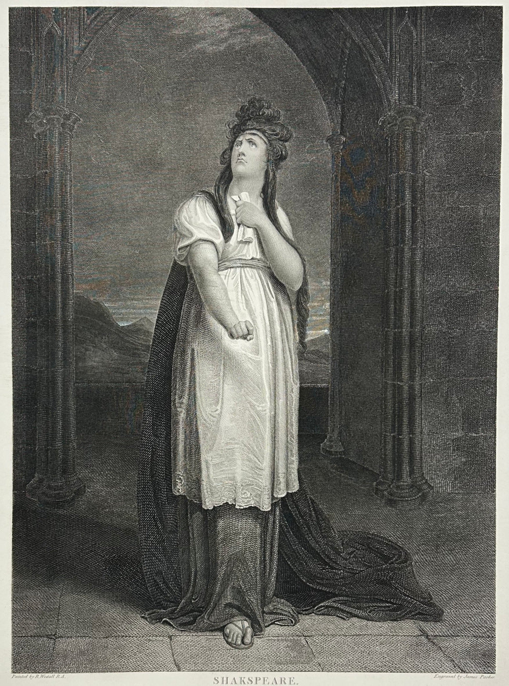 Westall, Richard Plate 47. “Macbeth, Act I, Scene v. Macbeth's Castle. –  Philadelphia Print Shop