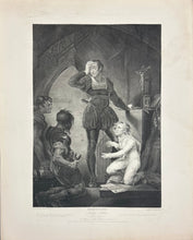 Load image into Gallery viewer, Northcote, James Plate 55. “King John, Act IV, Scene i. Prison. Arthur, Hubert and attendants&quot;
