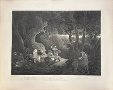 Load image into Gallery viewer, Farington, Joseph Plate 58. “First Part, King Henry IV, Act II, Scene ii. The Road by Gadshill. Prince Henry, Poins, Peto, Falstaff&quot;
