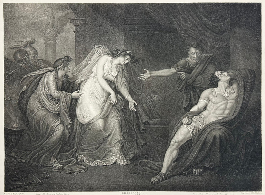 Tresham, Henry Plate 85. “Antony and Cleopatra, Act III, Scene ix. Palace in Alexandria. Antony, Cleopatra, Eros, Charmian, Iras...