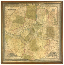 Load image into Gallery viewer, Sidney, J.C.  “Map of the Circuit of Ten Miles Around the City of Philadelphia&quot;
