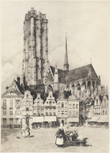 Load image into Gallery viewer, Slocombe, Edward   “St. Rumbold’s Cathedral, Mechelen, Belgium”
