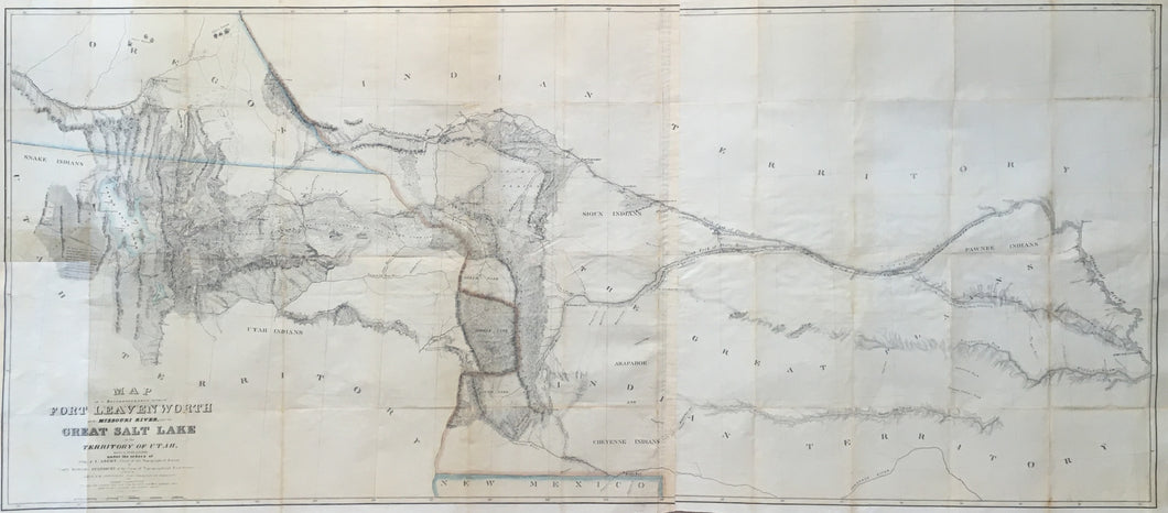 Gunnison, John Williams & Preuss, Charles  “Map of a Reconnoissance between Fort Leavenworth and the Missouri River, and the Great Salt Lake in the Territory of Utah, made in 1849 and 1850
