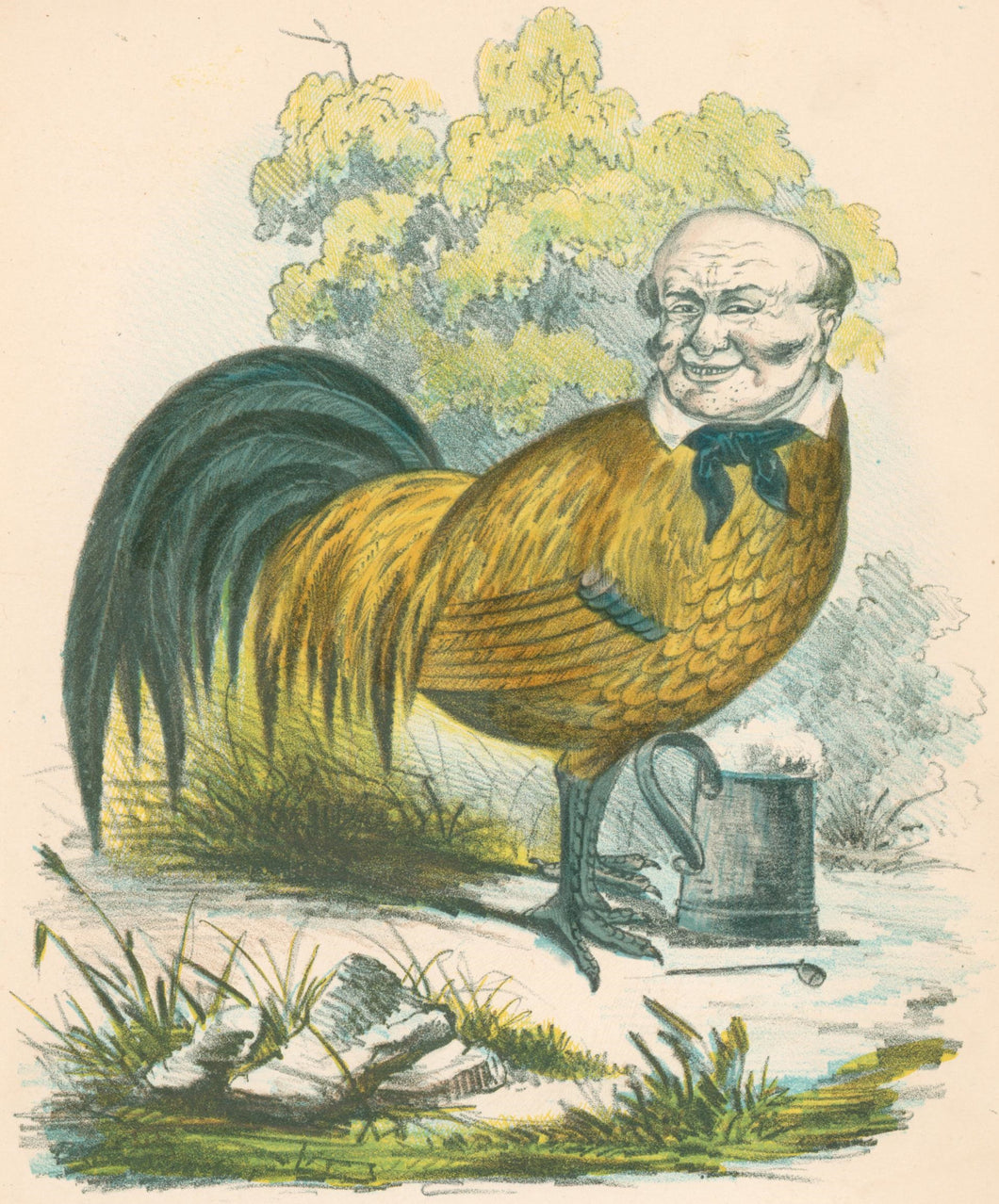 Stephens, Henry L. “Jolly Old Cock.”  [John Swift, tavern sitter] From 