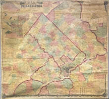 Load image into Gallery viewer, Lake, D. J. &amp; Beers, S. N. surveyors “Map of the Vicinity of Philadelphia”
