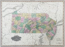 Load image into Gallery viewer, Tanner, Henry S.  &quot;Map of Pennsylvania and New Jersey&quot;
