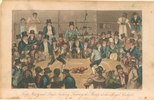 Load image into Gallery viewer, Cruikshank, Isaac, Robert &amp; George.  “Tom, Jerry and Logic, backing Tommy, the &#39;Sweep, at the Royal Cockpit”

