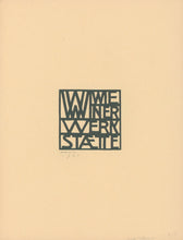 Load image into Gallery viewer, Hoffmann, Joseph  “Wiener Wasche Werkstaette”  [Trade Mark of the Vienna Workshop]
