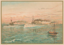 Load image into Gallery viewer, Unattributed.  “2nd Class Cruisers–1899.”  [Monitor, Amphitrite, Atlanta, Columbia, Charleston, Minneapolis]
