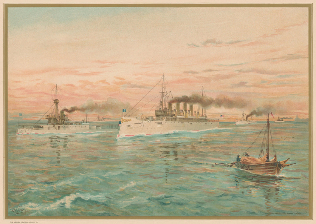 Unattributed.  “2nd Class Cruisers–1899.”  [Monitor, Amphitrite, Atlanta, Columbia, Charleston, Minneapolis]