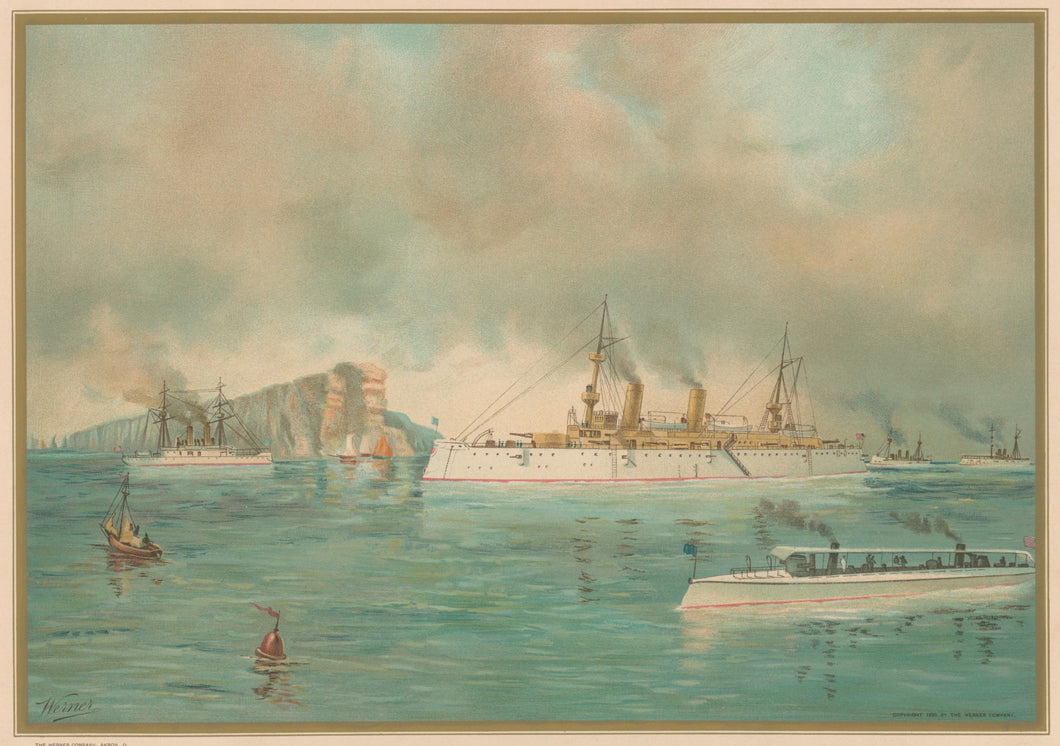 Unattributed.  “2nd Class Cruisers–1899.”  [Boston; Olympia; Torpedo Boat, Cushing; Baltimore; Raleigh]