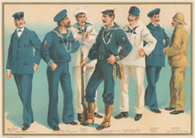 Load image into Gallery viewer, Unattributed “Uniforms–1899.”  [US Navy]
