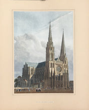 Load image into Gallery viewer, Wild, C. “West Front of the Cathedral of Chartres.” From  &quot;Wild’s English Cathedrals and Wild’s Foreign Cathedrals&quot;
