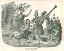 Load image into Gallery viewer, Unattributed.  “Capt. Smith rescued by Pocahontas.&quot;  From &quot;John Wimer’s Events in Indian History&quot;
