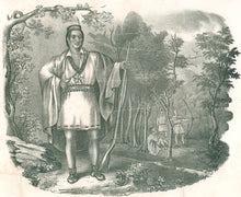 Load image into Gallery viewer, Unattributed.  “Philip alias Metacomet of Pokanoket.&quot;  [Chief of the Wampanoag tribe in New England] From &quot;John Wimer’s Events in Indian History&quot;
