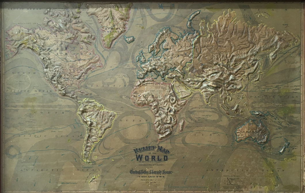 Unattributed.  “Relief Map Of The World On Mercator's Projection”