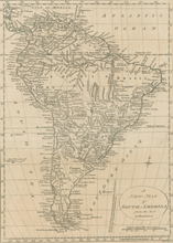 Load image into Gallery viewer, Russell, William “A New Map of South America from the best Authorities&quot;

