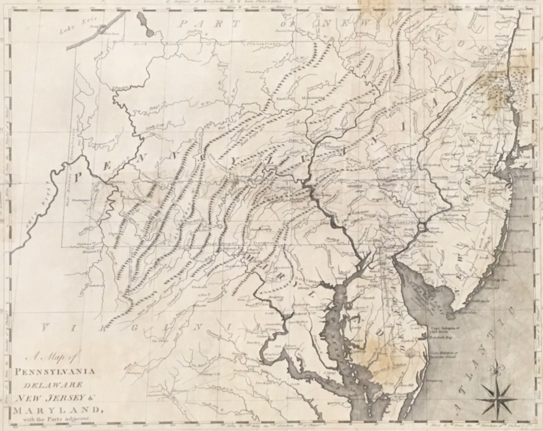 Proud, Robert “A Map of Pennsylvania, Delaware, New Jersey and Maryland”