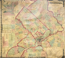 Load image into Gallery viewer, Stone, C.K. &amp; A. Pomeroy  “Map of the Vicinity of Philadelphia”
